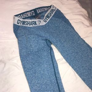 Gymshark Flex Leggings Deep Teal/Ice Blue Medium